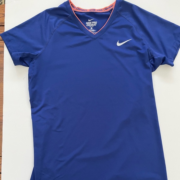 Nike Tops - Nike Women's Royal Blue Pro Combat Tee